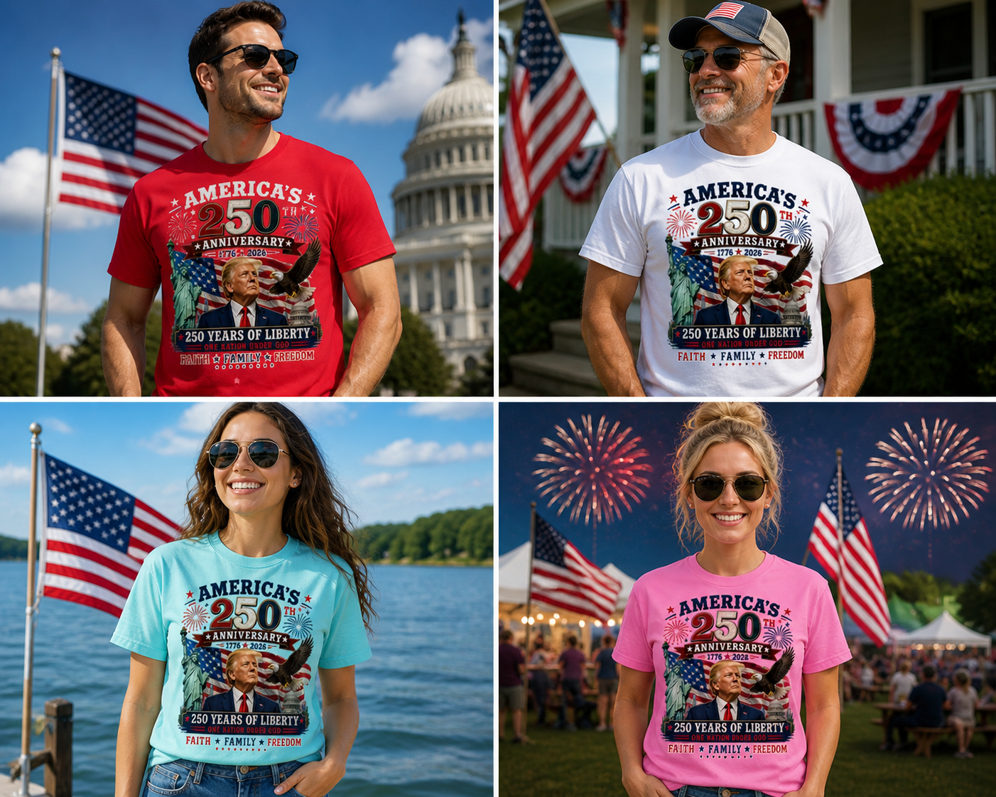 America 250th Anniversary Tee — 250 Years of Liberty Patriotic T‑Shirt