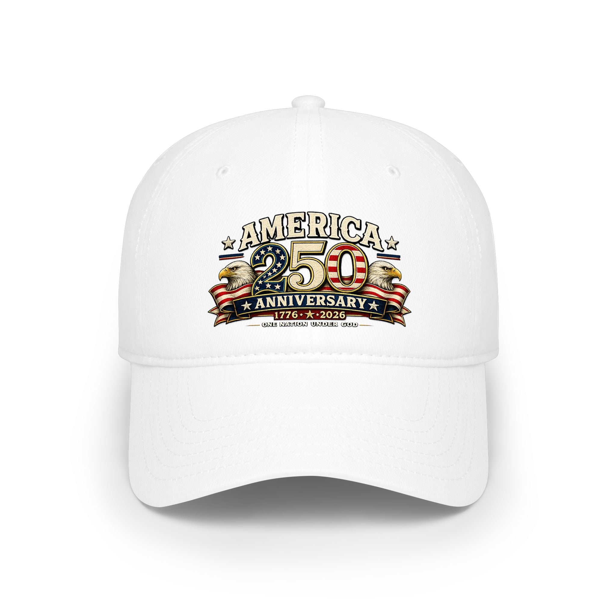 America 250th Anniversary Low Profile Baseball Cap — Patriotic 1776–2026 Celebration Hat